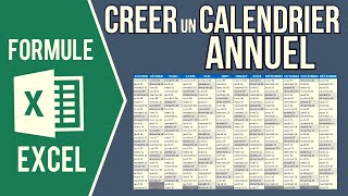 EXCEL  CRÉER UN CALENDRIER ANNUEL AUTOMATIQUE 📅  Fichier à télécharger [upl. by Nahsaj25]