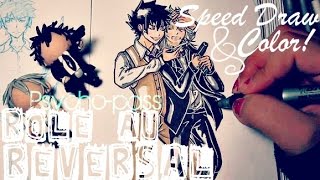 Speed Drawing  Color Kougami x Makishima  Role Reversal AU PSYCHOPASS [upl. by Freytag]