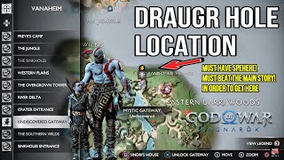 God of War Ragnarok Draugr Hole location at the abandoned village vanaheim realm [upl. by Annelak327]