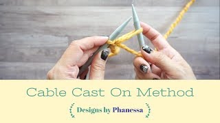 Knit Cable Cast On Method Tutorial [upl. by Imailiv]