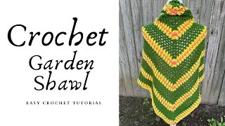 Crochet Garden Shawl [upl. by Barta783]