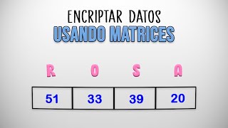 ¿Cómo ENCRIPTAR DATOS usando MATRICES [upl. by Darrell]