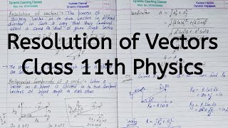 Resolution of Vectors  Rectangular Components  Chapter 3  Motion in a Plane  Class 11 Physics [upl. by Atirak]