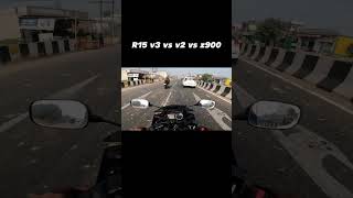 R15 v3 vs v2 vs z900 yamahar6 r1m yamahar1 zx10r rider reels instagram viral fanny [upl. by Lemal]