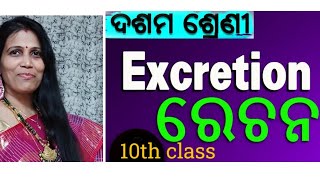 Excretion  ରେଚନତନ୍ତ୍ର  ଦଶମ ଶ୍ରେଣୀ  class 10th science [upl. by Airb]