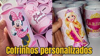 Como fazer cofres personalizados para lembrancinhas de aniversário [upl. by Aanas799]