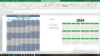 Dynamic Calendar in Excel [upl. by Eatton]