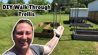 How to Build a DIY Walk Through Garden Trellis StepbyStep Guide for Your Plants [upl. by Anibur931]