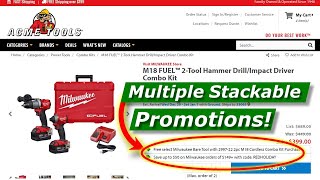 🎄 Milwaukee Flash Sale Multiple STACKABLE Deals ACME Tools [upl. by Anne-Corinne]