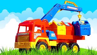 Spielzeugautos für Kinder Müllwagen und Lastwagen Lehrreiche Videos [upl. by Haeckel294]