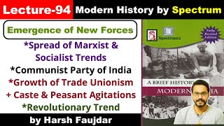 H94 How Marxist amp Socialist Ideas Spread in India Communistic Activities  Spectrum Modern History [upl. by Nutsud]