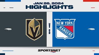 NHL Highlights  Golden Knights vs Rangers  January 26 2024 [upl. by Kashden]