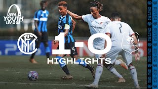 INTER 10 RENNES  U19 HIGHLIGHTS  UEFA Youth League Round of 16 ⚫🔵🏆 [upl. by Eenehs]