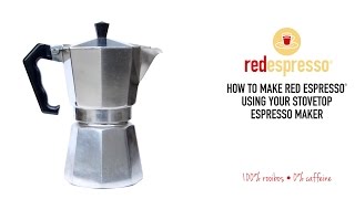 STOVETOP ESPRESSO MAKER How to make red espresso® rooibos [upl. by Ased512]