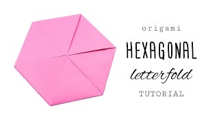 Origami Hexagon Letterfold Tutorial  Paper Kawaii [upl. by Akemot208]