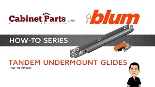 How to install Blum Tandem Drawer Slides  Cabinetpartscom [upl. by Dowzall355]