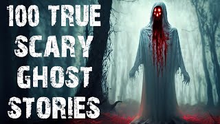 100 TRUE Terrifying Scary Ghost Stories For Halloween  Horror Stories To Fall Asleep To [upl. by Aineval]