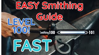 Skyrim Guide How to level Smithing UBER FAST [upl. by Ventura]