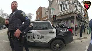 Dash Cam Reckless Driver Crashes Into Milwaukee Police Officers [upl. by Grefer765]