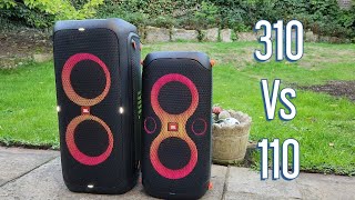 JBL Partybox 310 vs 110  Sound Comparison [upl. by Siuqram270]