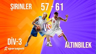 Şirinler  Altınbilek  Div 3  Sporsepeti Basketbol Ligi [upl. by Enahs315]