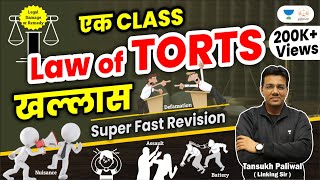 Ek Class Law of Torts Khallas  Khallas Series  Conceptual Session  Tansukh Paliwal  Linking Laws [upl. by Ennaxxor]