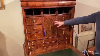 Antique Queen Anne Walnut Secretaire Chest  Escritoire [upl. by Dde]