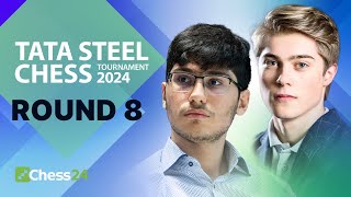 Nodirbek Faces Ian amp Alireza v World Champ Ding Can Gukesh Keep Winning  Tata Steel 2024 Rd 8 [upl. by Barboza]