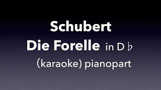 Die Forelle Schubert in D♭ Piano accompanimentkaraoke [upl. by Noiz]