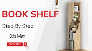 Book shelf in 3ds max  interior design 3ds max  3dsmax interiordesign autocad znastudio [upl. by Yelnet]