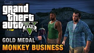 GTA 5  Mission 54  Monkey Business 100 Gold Medal Walkthrough [upl. by Rolfe463]