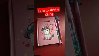 how to start a diary [upl. by Ij]