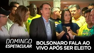 Jair Bolsonaro fala ao vivo após ser eleito Presidente do Brasil [upl. by Ayatnwahs]