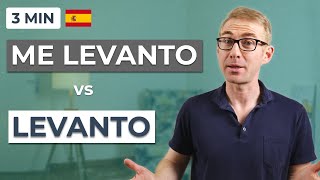 Levantar vs Levantarse A Lesson on Reflexive Verbs [upl. by Gorrian]