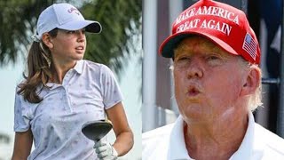 Donald Trumps talented granddaughter Kai 17 played with LIV Golf stars [upl. by Jamnes]