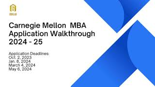 Carnegie Mellon MBA  Tepper School of Business MBA Application GMAT Waiver 2024 mba gmat [upl. by Nesaj234]