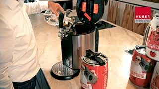 Mini keg Dispense Machine with CO2  Kegerator with Huber 3 piece bung [upl. by Mikey]