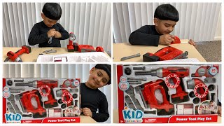 KID Connection Power Tool Play Set Unboxing  Toy Review  SHA KIDS FUN [upl. by Leunad]