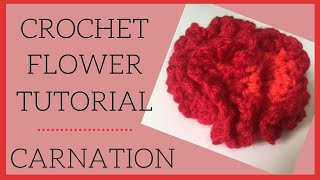 Crochet Flower Tutorial  Carnation [upl. by Shanly743]