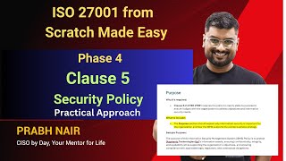 How to Write a Security Policy Compliant with ISO 270012022 Clause 5  StepbyStep Guide [upl. by Corsiglia328]