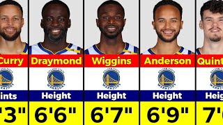 Height Comparison Golden State Warriors Players [upl. by Coryden]