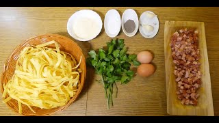 tagliatelle carbonara [upl. by Drawets]