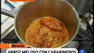 Segunda receta de Arroz meloso con carabineros ED [upl. by Anyel]