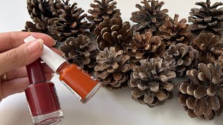 Look What I Did With Nail Polish and Pine Cones [upl. by Cain]