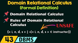 Domain Relational Calculus Formal Definition [upl. by Barbaresi30]