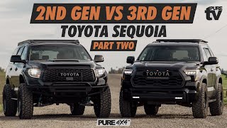 Which Toyota Sequoia is Better Part 2  3rd Gen vs 2nd Gen Walk Around and Comparisons  PURE 4x4 [upl. by Waddell]