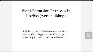 Word Formation Processes  Affixation  Compounding  Conversion [upl. by Seth]