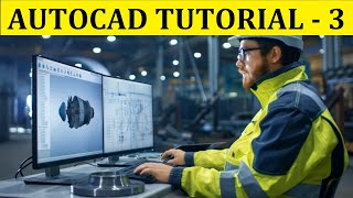 BASIC AUTOCAD TUTORIAL  2D DRAFTING EXERCISES 03 [upl. by Schultz]