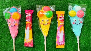 ASMR LOLLIPOP ICE CREAM MARSHMALLOW GUMMY JELLY 롤리팝 아이스크림 마쉬멜로우 젤리 먹방 Unpacking SOUNDS [upl. by Iclek]