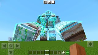 Mutant Titan Iron Golem Addon in Minecraft PE [upl. by Aivull]